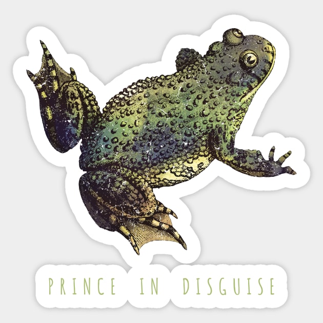 Prince in Disguise - frog/toad Sticker by directdesign